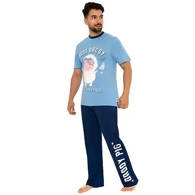 Mens Daddy Pig Pyjamas | Mens Peppa Pig PJs | Pyjama Set For Men | Sizes S-XXL • £23.99