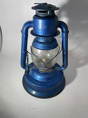 Vintage Dietz Little Wizard No. 1 Blue Kerosene Oil Lantern • $29.89