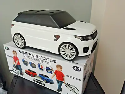 Land Rover Range Rover Sport Ride On Kids Suitcase Holiday Travel White 2 In 1 • £54.99