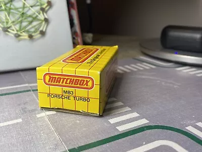 Matchbox Porsche Turbo MB-3 Box Only Superfast Car 1980’s Vintage Original • $4