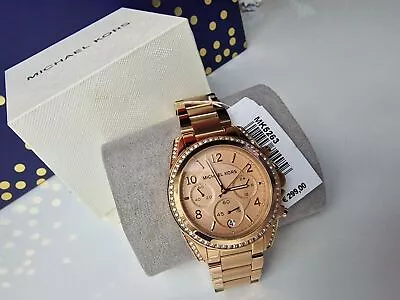 Michael Kors Rose Gold Blair Chronograph Watch For Ladies Model MK5263 RRP £249 • $306.50