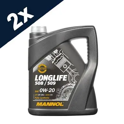 £76.49 • Buy 2x5L Mannol VW 508 509 0W-20 0W20 Fully Synthetic Long Life Engine Oil MB 229.71