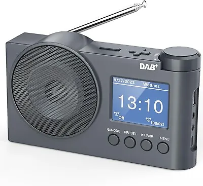 Greadio Portable DAB/DAB+ Radio With BluetoothDigital FM Radio With 60 Presets • £20.99