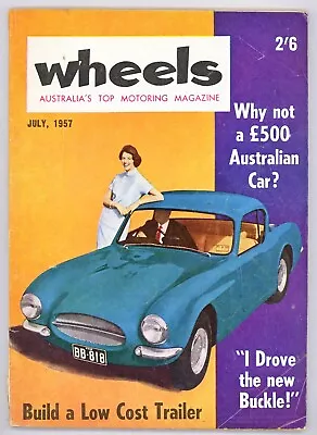 Wheels 1957 July Magazine: Austin A55 Ford Customline Simca Vedette Versailles • $29.95