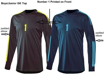 Goalkeeper Shirt Soccer Shirt Football GK Top Kids/Junior/Youth Padded Elbow • £15.99