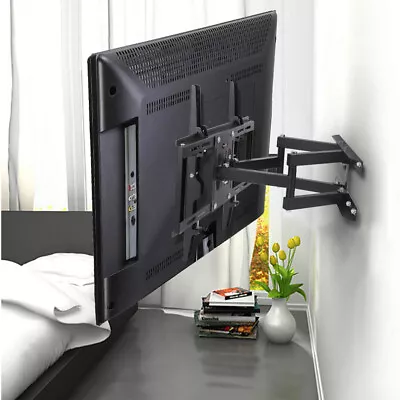 Articulating TV Wall Mount Corner Bracket Home Holder Rack Hanger 32 42 50 55 56 • $39.97