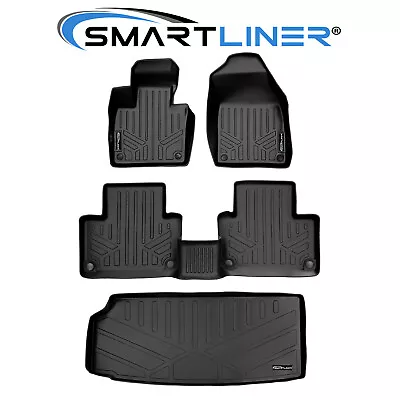 SMARTLINER Custom Fit 2 Row Floor Mats &Cargo Liner Set 2016-2023 Volvo XC90 • $229.98