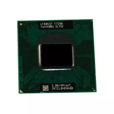 Intel Core 2 Duo T7200 SL9SF 2.0 GHz Dual-Core 667Mhz Socket 479 CPU Processor • $8.73