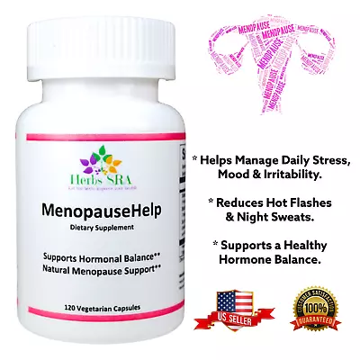 MENOPAUSE RELIEF Promote Hormonal Balance 120 Capsules Hot Flashes Relief. • $18.75