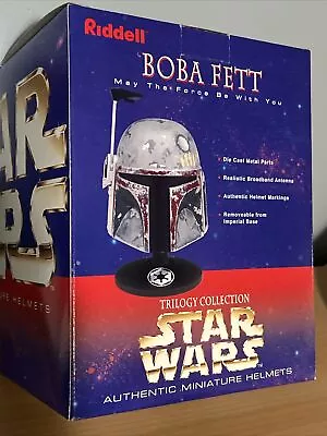 Star Wars Boba Fett Trilogy Die Cast Metal Miniature Helmet 8-inches • $99.99