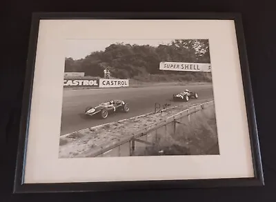 £99.99 • Buy Stirling Moss Lotus F1 37x30cm Framed Photo Signed At Goodwood