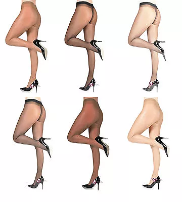 £3.39 • Buy Exclusive T-Band Tights By Sentelegri -8 Denier -6 Colours-Size S,M,L
