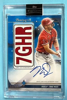 2023 Topps Luminaries Mike Trout Encased Jersey On Card Auto 4/10 Angels • $349.99