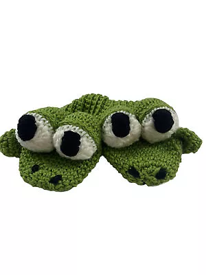 Alligator Mittens Crocheted Toddler Kid Size 6” Long & 4” Wide Thumb 1.5” Long • $14.99