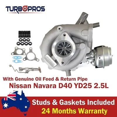 $697.50 • Buy Billet Turbo Charger + Oil Feed Pipe For Nissan Navara D40/Pathfinder R51 2.5L