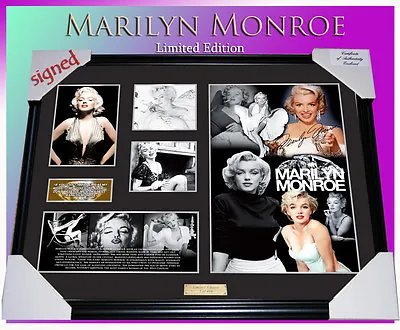 NEW! MARILYN MONROE MEMORABILIA SIGNED FRAMED LIMITED EDITION TO 499 W/ C.O.A • $98