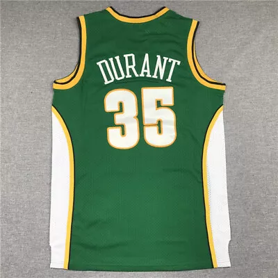 Unisex 5 Colors Kevin Durant #35 Seattle SuperSonics Throwback Jersey Size S-XXL • $24.99