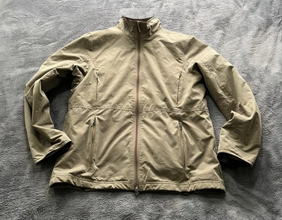£25 • Buy BARBOUR Vintage L20 Fitted Microfibre Brown Khaki Jacket Harrington Womens UK 12