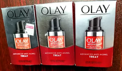 $65.55 • Buy Olay Regenerist Anti Aging Eye Cream 3x Micro Sculpting Swirl Treat 0.5 Oz Each