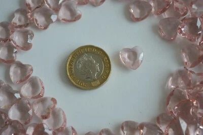 £1 • Buy Heart Scatter Crystals Table Decorations Princess Wedding Confetti 12mm Gems