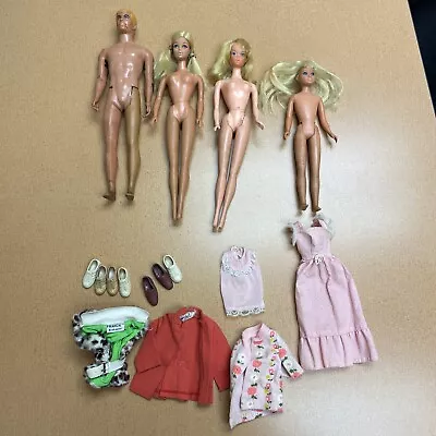 Vintage Barbie Doll Lot Barbie Ken Skipper  As Is For Parts Repair Clothes 70s • $20