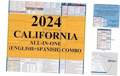 2024 California Labor Law Poster State Federal Osha Workplace Compliant 24  X  • $30.70
