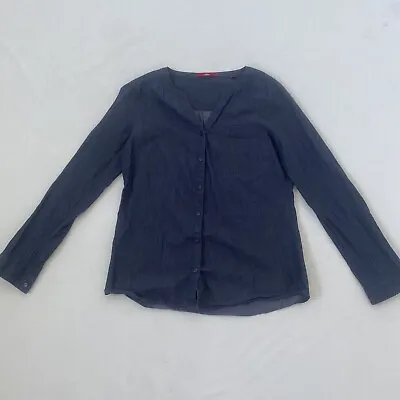 S.Oliver Shirt Womens Long Sleeve Shirt Top Size 38 Button Up Comfort • $16.02