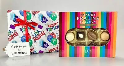 Birthday Lite Chocolate Gift Box Hamper Letterbox Diabetic Easter Gift Hamper • £12.99