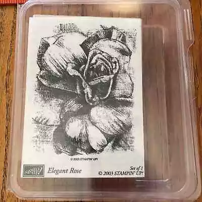 Stampin' Up! Elegant Rose Rubber Stamp Scrapbooking Card Making Craft • $8