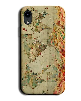 Vintage World Map Phone Case Cover Nautical World Traveller Retro Style DH69 • £13.95