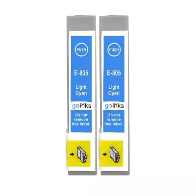 £6.55 • Buy 2 Light Cyan Ink Cartridges For Epson Stylus Photo PX650, PX730WD, R265, RX585