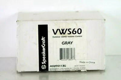 $29.99 • Buy  SpeakerCraft VWS60 Outdoor Volume Control (Gray) A602 