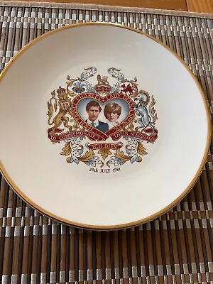 Vintage Crown Trent Bone China Plate Royal Marriage Prince Charles Lady Diana 81 • £9.99