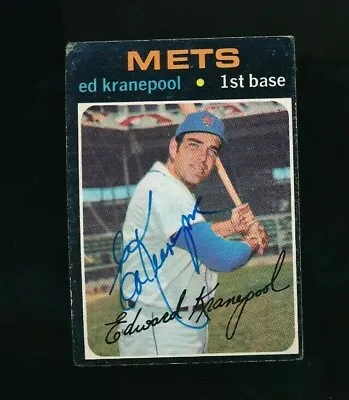 1971 TOPPS #573 Ed Kranepool Signed Auto Autograph Semi High # SWSW6 • $12