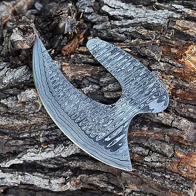 Handmade Damascus Ulu Knife Vintage Alaskan Kitchen Knife Chef Knife FULL TANG • $26.95