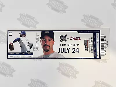 2009 Atlanta Braves At Milwaukee Brewers Ticket 7/24/09 Chipper Jones Home Run • $7.50
