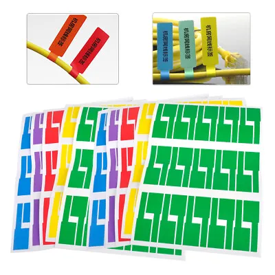 300x 10 Sheets Self-adhesive Cable Labels Identification Markers Tags Sticker Mn • £9.97
