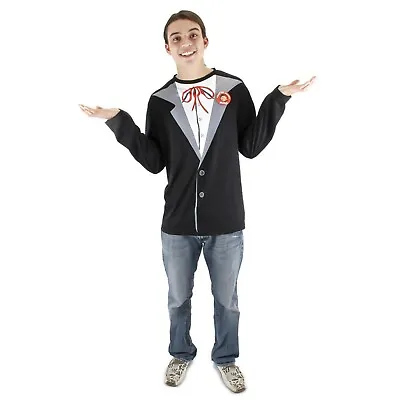 Adult Mens Totally MAD Magazine Alfred Neuman Halloween Costume Tuxedo T- Shirt • $18.56