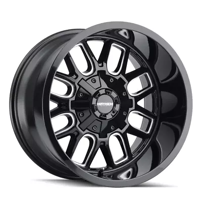 22  Mayhem Cogent 22x10 Black Milled 8x6.5 8x170 Wheel -19mm Lifted Truck Rim • $418.99