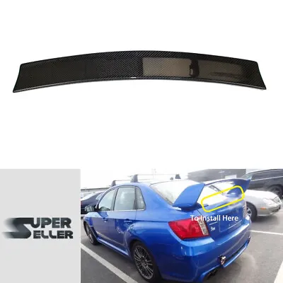 Lip Spoiler Under STI Trunk Spoiler Fit For Subaru Impreza WRX 3rd Sedan Carbon • $175