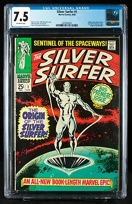 SILVER SURFER #1 (Marvel 1968) CGC 7.5 Very FIne Minus Unpressed Uncleaned BUMP! • $2000