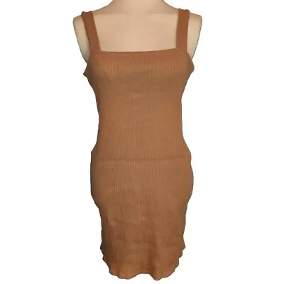 £5 • Buy ASOS Design Women's Ladies Pinafore Dress Beige Nude Size UK 14 Tall Ribbed 