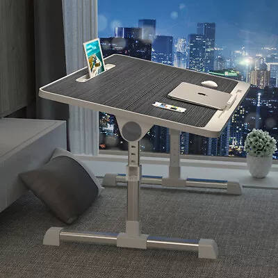 Folding Laptop Table Bed Tray Sofa Lap Portable Computer Desk Stand Adjustable H • £21.94