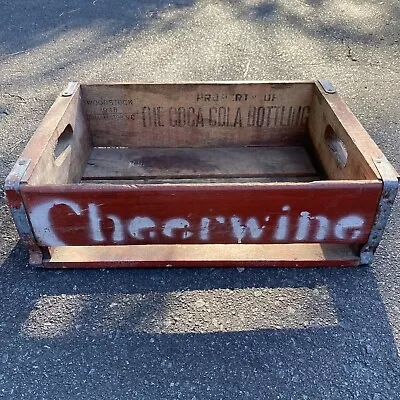 $94.99 • Buy Vintage Cheerwine Crate Woodstock 1980 Charleston SC Coca Cola Bottling Company