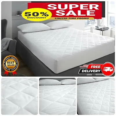 £5.99 • Buy Mattress Protector Fitted Cover Anti Bug Single Double King Super King Bed Size