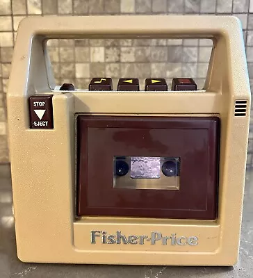 Vintage 1980 Fisher Price Cassette Tape Player & Recorder No. 826 Brown • $28