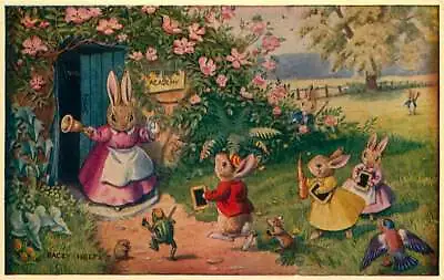 Margaret Tempest Fantasy Postcard Dressed Rabbits The Medici Society • $6.95