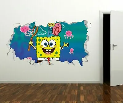 £28.86 • Buy Sponge Bob Playing Kids Custom Wall Decals 3D Wall Stickers Art GS135