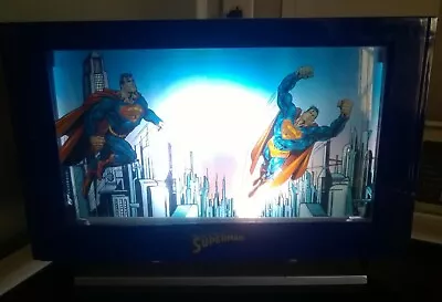  Superman Flat Screen Motion Lamp Light Tested Works DC Comics Night Marvel • $74.39