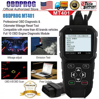 OBDPROG MT401 Cluster Mileage Odometer Correction Tool Car Programmer Scanner • $265.99